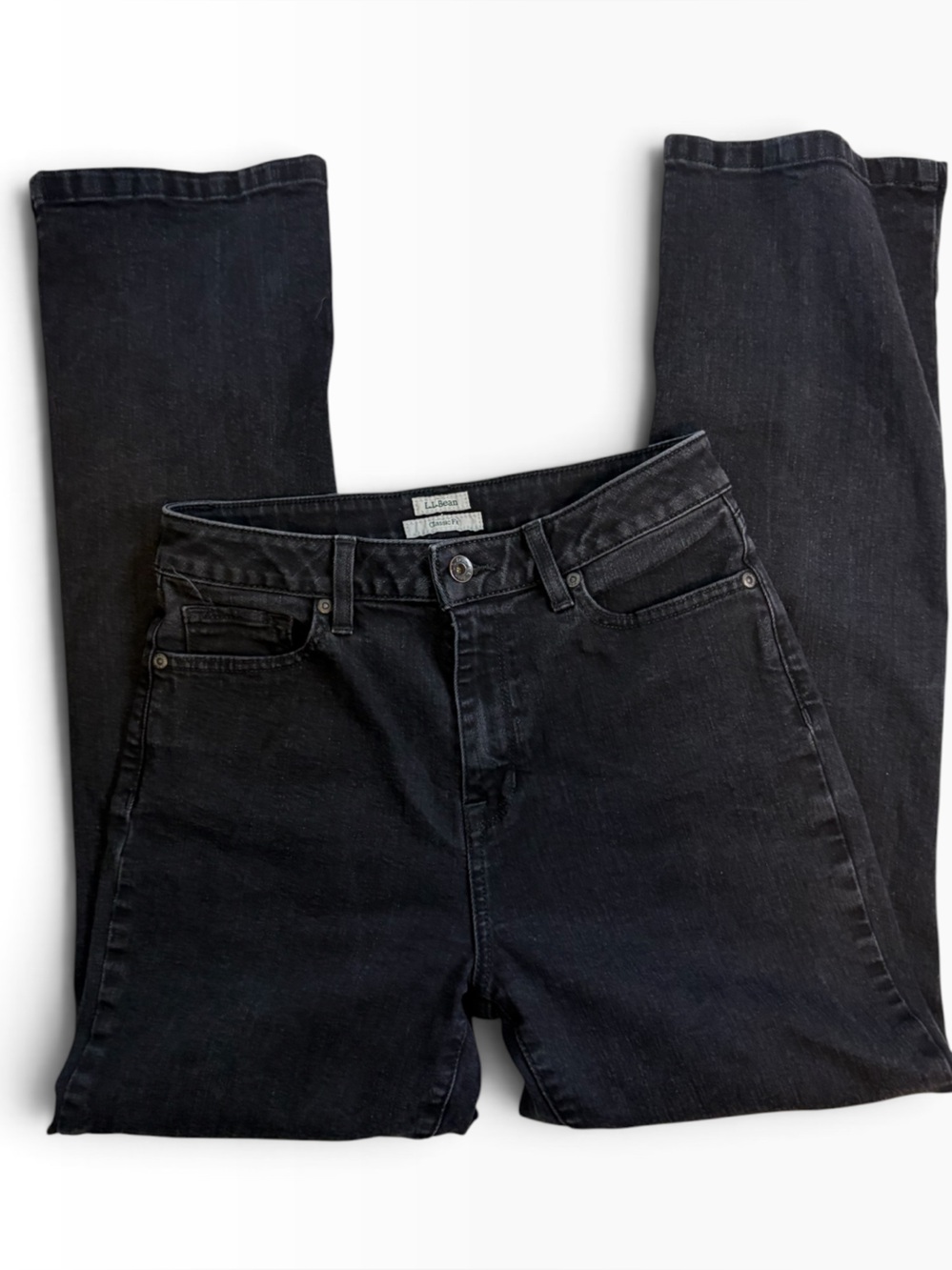 L.L.Bean Classic Fit Women’s Jeans Size 8 Regular Black Straight Leg
